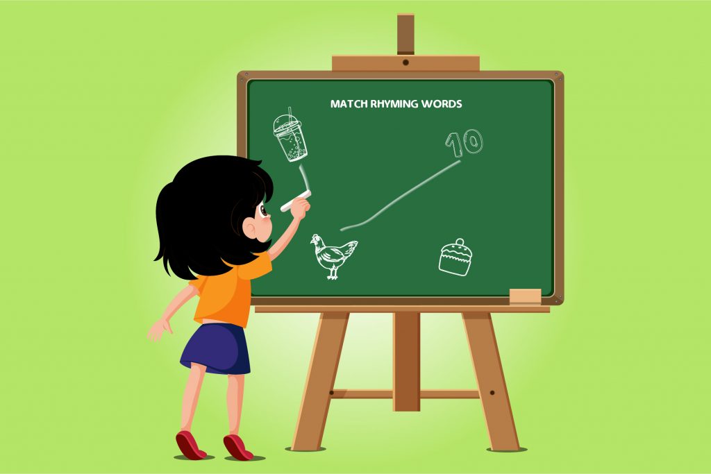 Matching rhyming words